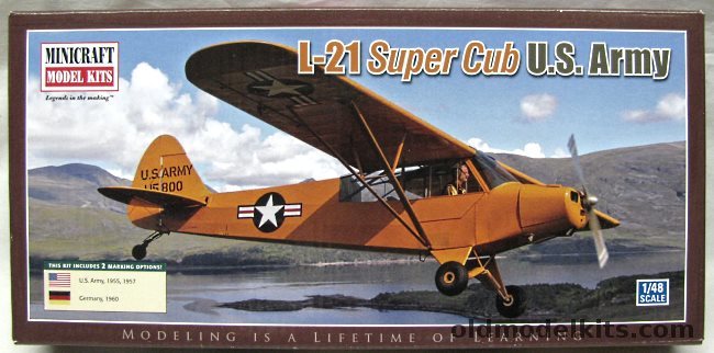 Minicraft 1/48 Piper Super Cub L-21 US Army (PA-18) - US Army 1955 or 1957 and Luftwaffe 1960, 11650 plastic model kit